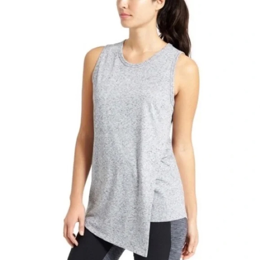 Athleta Gateway Tank Women's Size XS Dark Grey Draped Layered Oversized - Picture 8 of 8